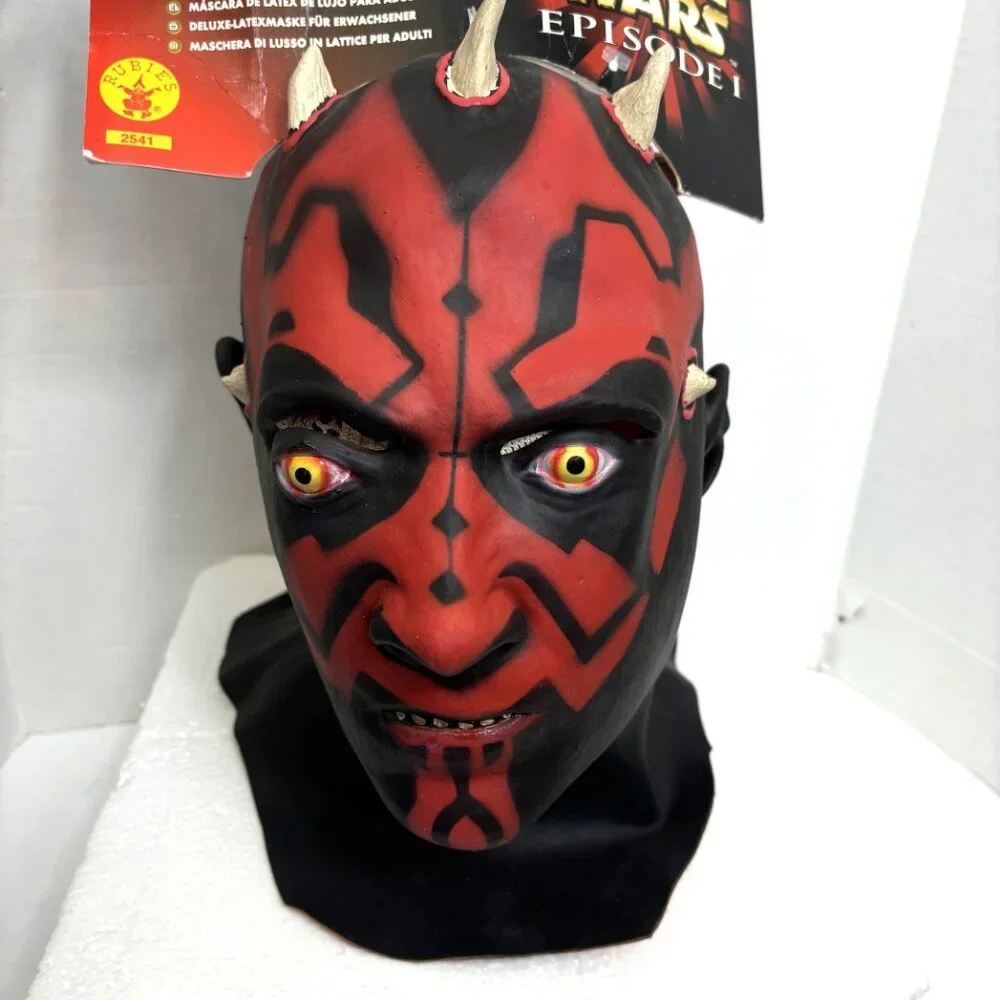 Darth Maul Latex Mask Official Star Wars episode 1 Rubie’s #2541 NWT NOS